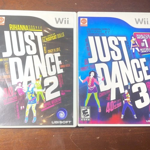 Just Dance 2 and 3 Nintendo Wii Game Bundle 2 Game Lot Katy Perry Rihanna