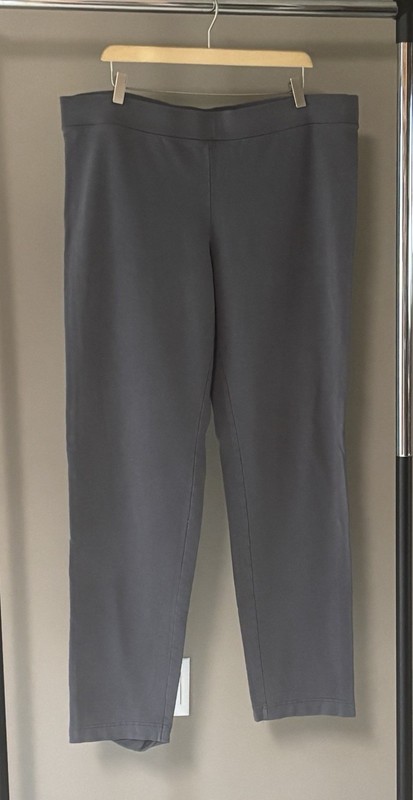 Pure Jill Slim Leg Pants Women's XLarge Gray Pull On Stretch Casual Pima Blend