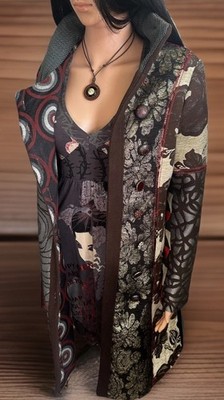 Noir Muse # Desigual # Art Couture Set: Mantel & Kleid # Gr. 34 # Kunst # Strass