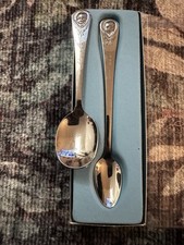 VINTAGE Two GERBER BABY SPOONs SOUVENIR Never Used Estate