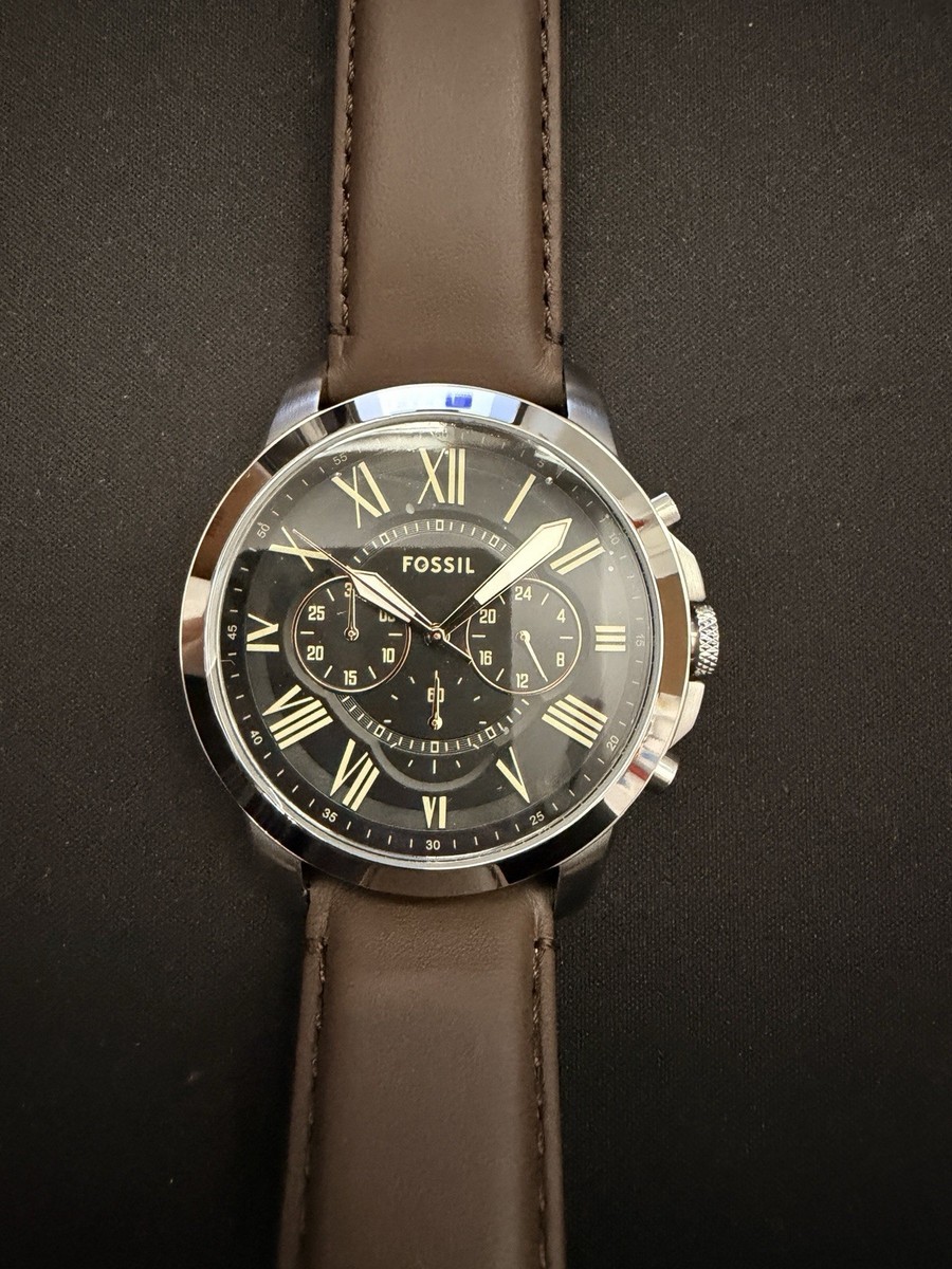 Fossil FS4813 Grant Men Wrist Watch - Brown 796483007390| eBay