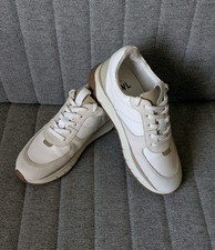 Madewell Women Kickoff Trainer Sneakers in Neutral Colorblock Leather 7M