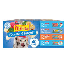 Purina Friskies Ocean of Delight Gravy, Wet Cat Food, 5.5 oz Cans, 48 Count