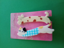 2 cute cat hair clips