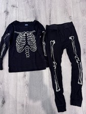 Old Navy kids skeleton pajama set Size 6T
