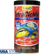 Cichlid Fish Food Flakes Protein Rich Daily Nutrition Immune Support Clear Water