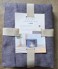 NEW Nate  Jeremiah 24 Inch Grey Linen Blend Cloth Dog Or Cat Crate Cover