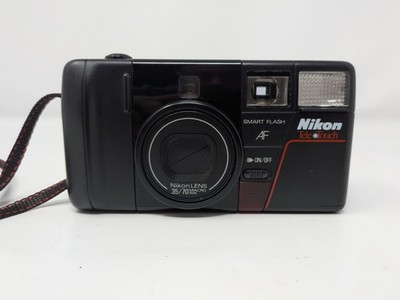 Nikon Tele Touch AF 35mm Film Camera 35/70mm Macro Lens + OEM Strap Working