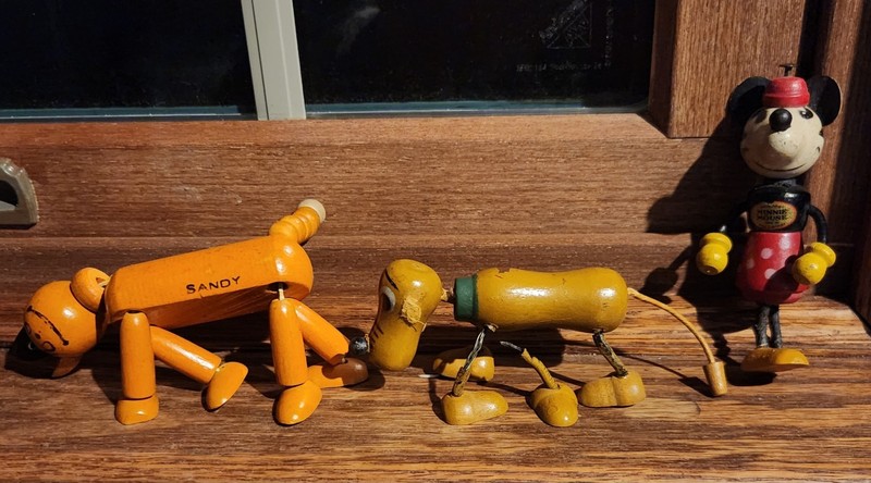 1930's Little Orphan Annie's Sandy Dog, E-Flex Pluto The Pup, Mickie&Minie Mouse