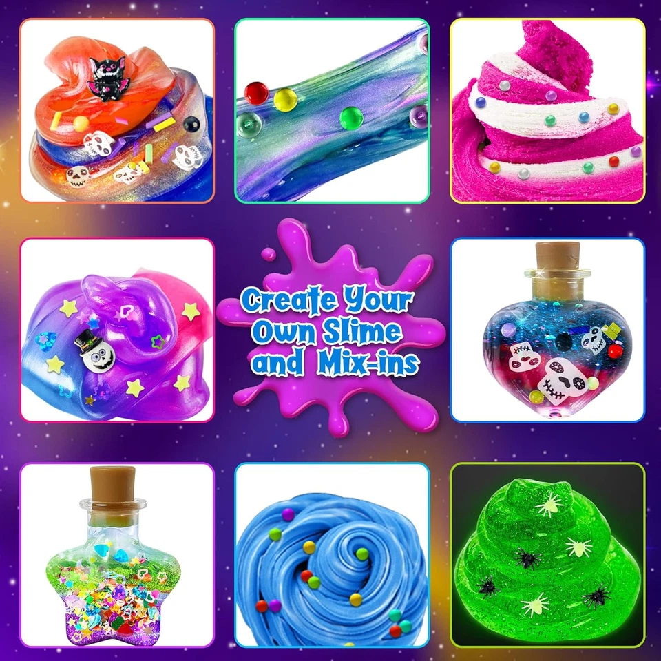 Galaxy Wizard Slime Making Kit per Bambini, Set Fai Da Te Con Add-In, Glitter Cr - Immagine 3 di 4