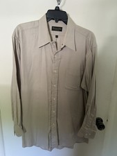 Roberto Villini Tan Men  s Long Sleeve Dress Shirt 17