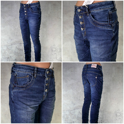   JEWELLY Baggy Jeans Herbst 2025 Herzknopf Knöpfe  Gr. 34 36 38 40 42  *166