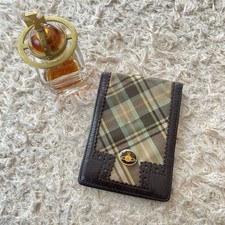 Vivienne Westwood 90s Rare Tartan Card Holder Pass Case Wallet from Japan