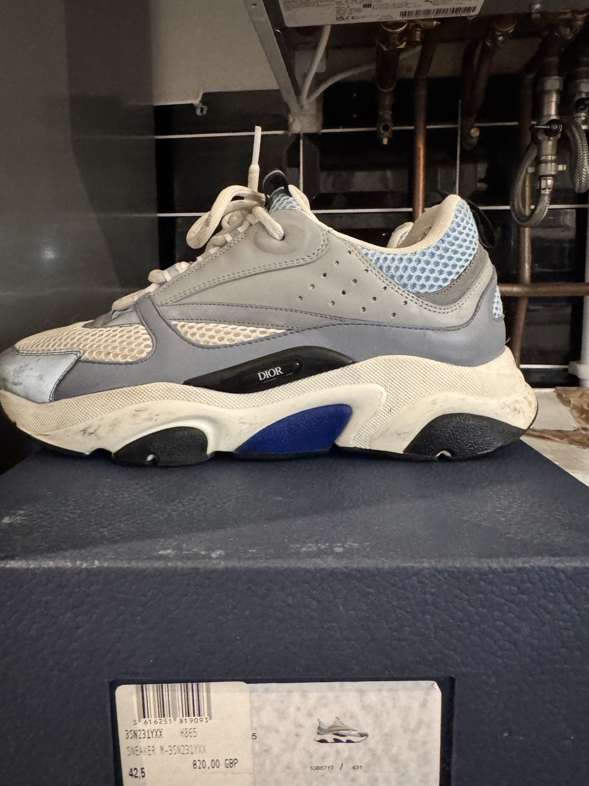 Dior B22 Baby Blue Trainers Size UK 7.5 image 5
