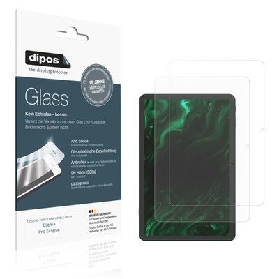 2x Schutzfolie für Digma Pro Eclipse matt - Anti-Shock 9H Folie dipos Glass