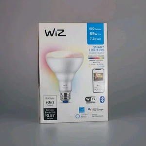 WiZ 65W BR30 Color LED Smart Bulb E26 WiFi Full Color Tunable White 650lm