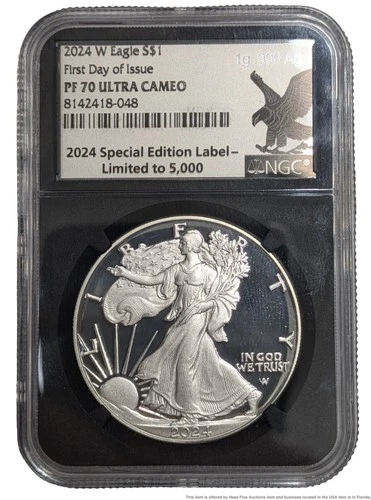 NGC 2024 W American Eagle PF 70 Ultra Cameo Special Edition Label Silver Dollar