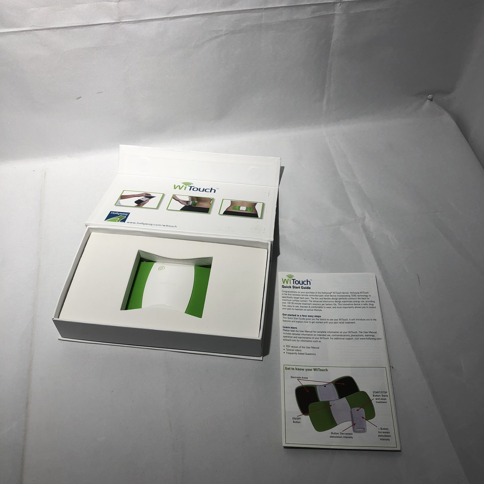 WiTouch Pro TENS Unit for Back Pain Relief By Hollywog Read Item Description