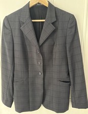 Manteau de spectacle femme sportif sur mesure gris anthracite/marron - Taille 8/14