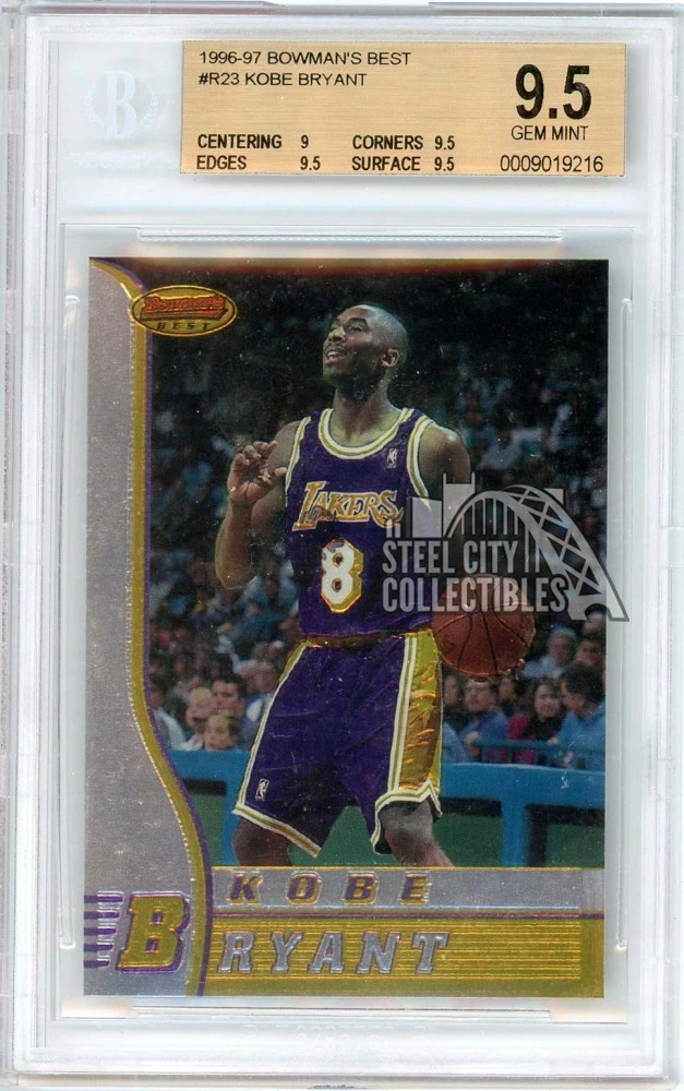 Kobe Bryant Grade 9.5 Basketball Rookie Sports Trading Cards