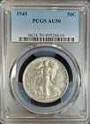 1945 Walking Liberty Silver Half Dollar PCGS AU50