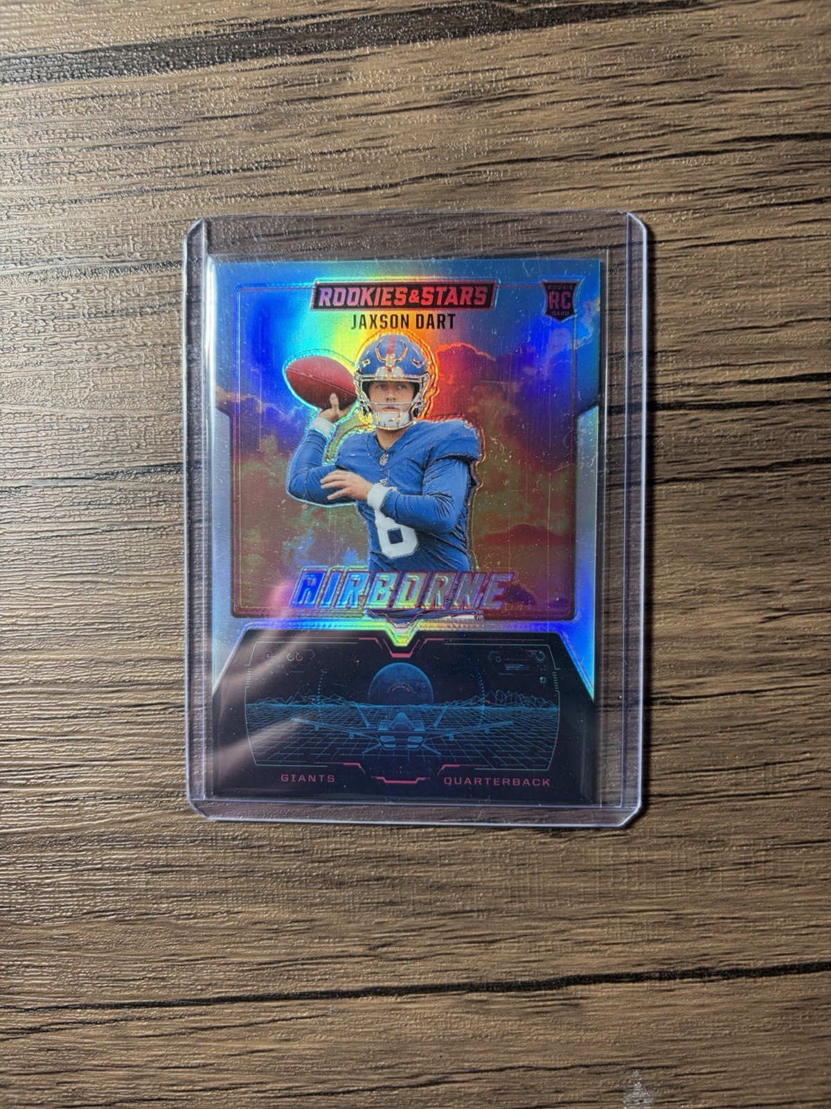 2025 Rookies & Stars - Jaxson Dart Silver Airborne Rookie (RC) Giants #30