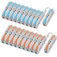 20 PCS Lever Wire Connectors Quick Connect Nuts Inline Splices Push-in Prof...