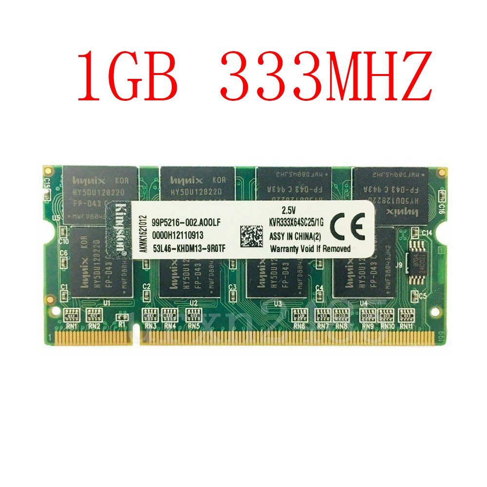 Kingston 1GB DDR1 333MHz PC-2700 200Pin Non-ECC SO-DIMM RAM
