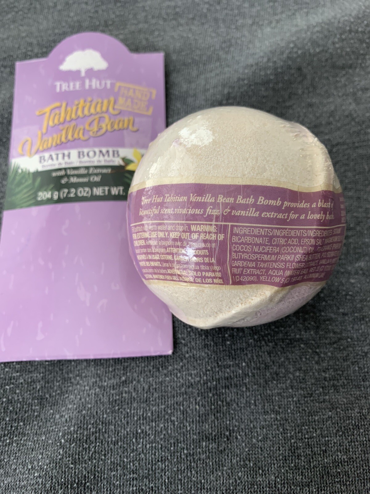 NEW Lot of 2 Tree Hut Large Bath Bomb-Tahitian Vanilla Bean-Coconut Lime-US Made