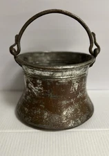 Primitive Large Hammered Copper Cauldron Kettle Hanging Pot