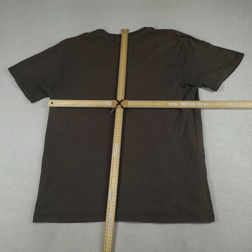 Rhythm Vintage T Shirt Brown Faded L Pocket Tee Casual Basic Short Sleev Cotton - Picture 6 of 11