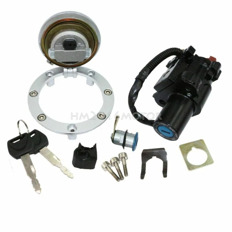 Ignition Switch Fuel Gas Cap Seat Lock Set Fit For Honda CBR600RR 2007 2008 2009 Foto 4 de 4