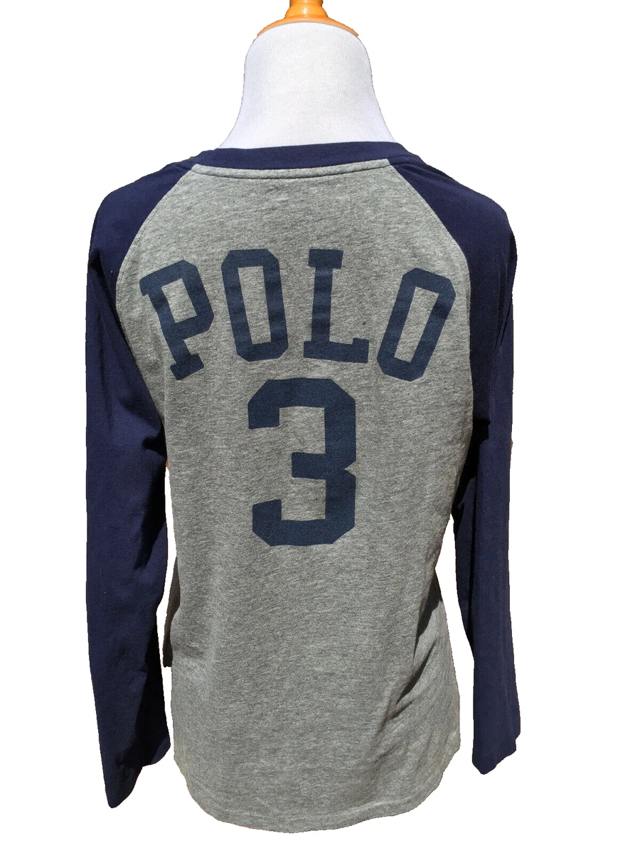 POLO RALPH LAUREN L(14-16) 160 POLO3 LONG SLEEVE COTTON UNISEX TOP SHIRT KIDS K