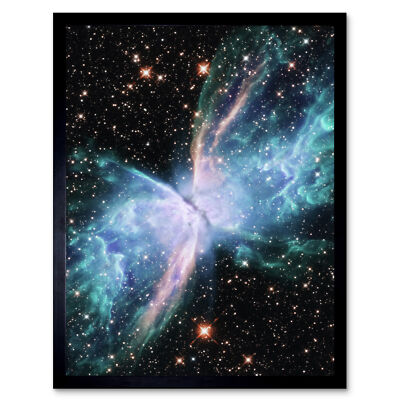 Hubble Space Telescope Image NGC 6302 The Butterfly Nebula Framed Wall Art 12x16