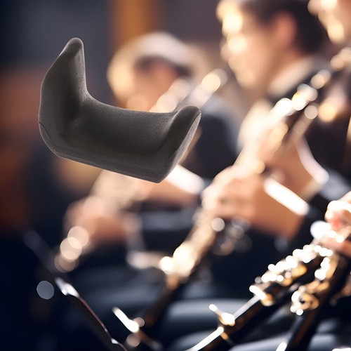 1pc Oboe Clarinet Finger Rest Black Rubber Adjustable Oboe Clarinet Finger Cot