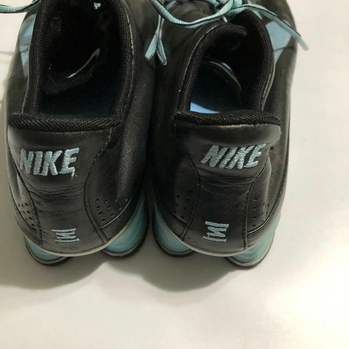 Nike Shox Womens Size 8.5 Black Blue Leather Golf Spikes | eBay