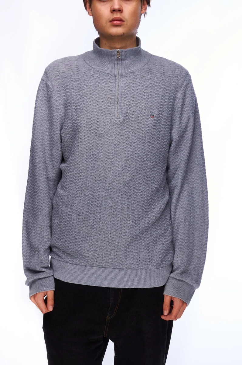 Gant zip online neck jumper