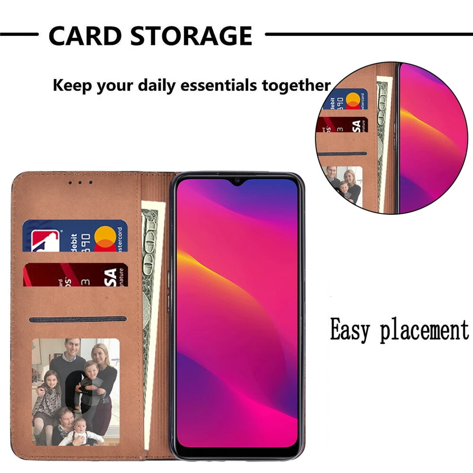 UK Leather Stand Wallet Cover Case -For Sony Xperia L4/1 II/1 III/1 IV/10 II/III - Image 4 of 4