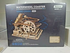 ROKR Robotime 3D Laser cut Wooden Waterwheel Coaster ball bearing Run Puzzle New