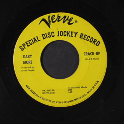 GARY MURE: Crack-Up / Sharp Shooter Verve Records 7'' Single 45 UPM