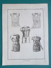 ARMOR of Greek & Roman Army Barbars Allies of Romans - 1804 Antique  Print