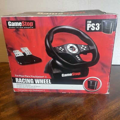 NIB PlayStation 3 Racing Wheel Ultimate Driving Gear GameStop Wheel & Pedals