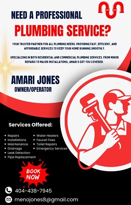 plumber give me a call,                                                         