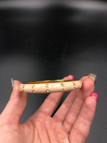 Brazalete Brazalete J CREW Rubor Cristal Rosa Tono Dorado ¡Impresionante! #C1 - Imagen 4 de 12