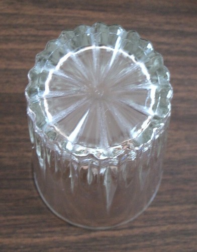 Clear Glass Cooler Tumbler Glasses 16 oz. Vertical Ribs Lines Lot of 4 - Picture 3 of 4