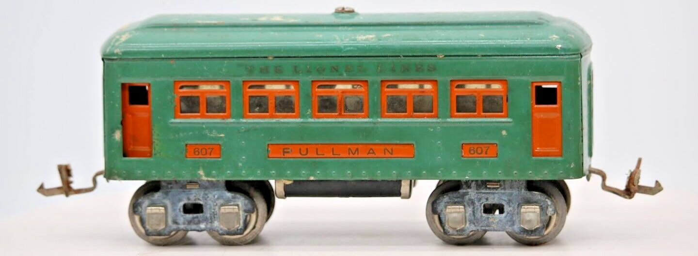 Lionel Tinplate O Gauge #607 Pullman Passenger Car 1:48 Scale