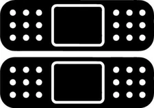 PAIR Car Scratch Bandages Vinyl Decal Funny Car Truck Sticker Band-Aid Buff Out