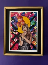 DEATH NYC Hand Signed LARGE Print Framed 16x20in COA TAYLOR SWIFT LV Pop Art @