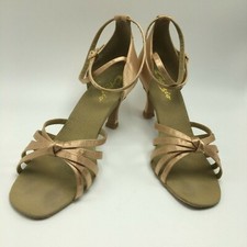 Capezio BR24S Satin 5-Strap Open Toe Ballroom Dance Shoes Sandal 2.5" 10M