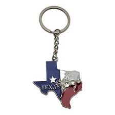 Texas Bull Riding Rodeo Keychain Key Ring Travel Tourist Souvenir Collectible
